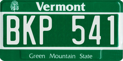 VT license plate BKP541