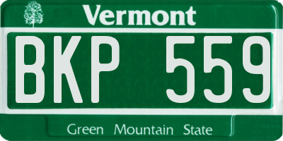 VT license plate BKP559