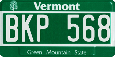 VT license plate BKP568