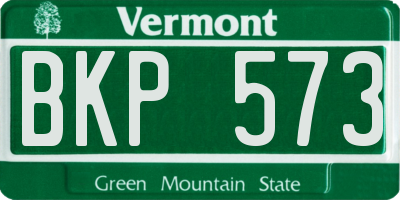 VT license plate BKP573