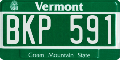 VT license plate BKP591