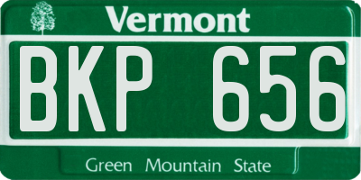 VT license plate BKP656