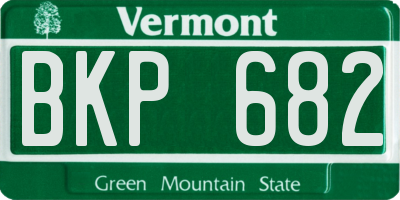 VT license plate BKP682