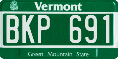 VT license plate BKP691