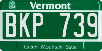 VT license plate BKP739
