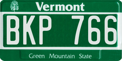 VT license plate BKP766
