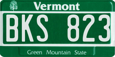 VT license plate BKS823