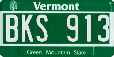VT license plate BKS913