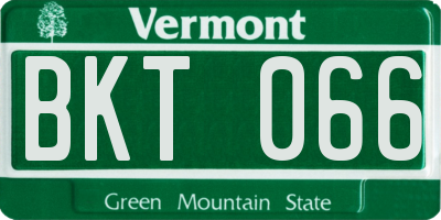 VT license plate BKT066