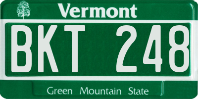 VT license plate BKT248