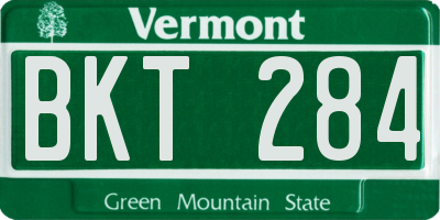 VT license plate BKT284
