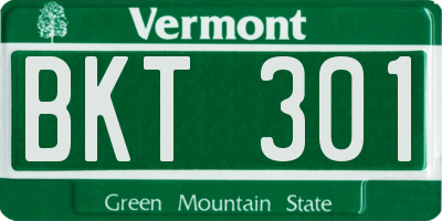 VT license plate BKT301