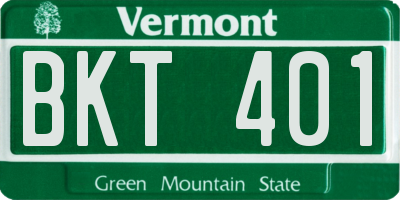 VT license plate BKT401