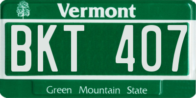 VT license plate BKT407