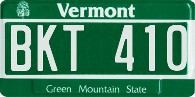 VT license plate BKT410