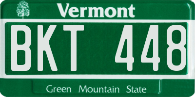 VT license plate BKT448