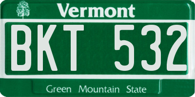 VT license plate BKT532
