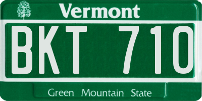 VT license plate BKT710