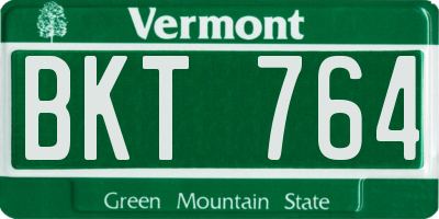 VT license plate BKT764