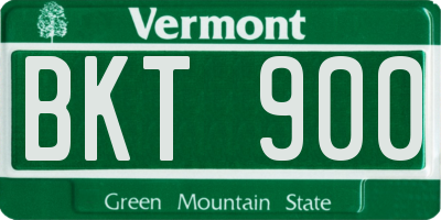 VT license plate BKT900