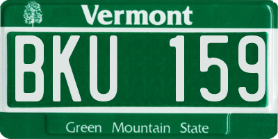 VT license plate BKU159