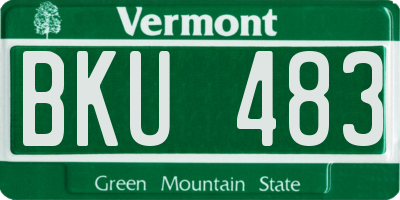 VT license plate BKU483