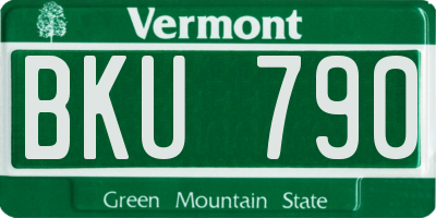 VT license plate BKU790