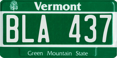 VT license plate BLA437