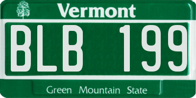 VT license plate BLB199