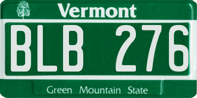 VT license plate BLB276