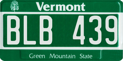 VT license plate BLB439