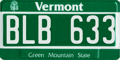 VT license plate BLB633