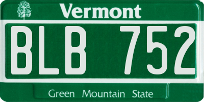 VT license plate BLB752