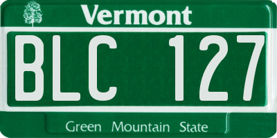 VT license plate BLC127