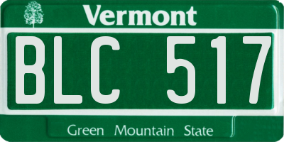 VT license plate BLC517