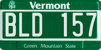 VT license plate BLD157