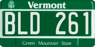 VT license plate BLD261