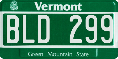 VT license plate BLD299