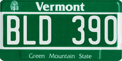 VT license plate BLD390
