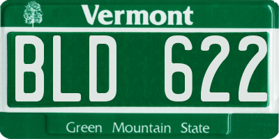 VT license plate BLD622