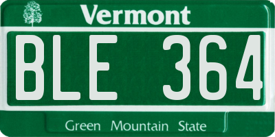 VT license plate BLE364