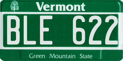VT license plate BLE622