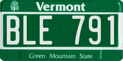 VT license plate BLE791