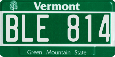 VT license plate BLE814
