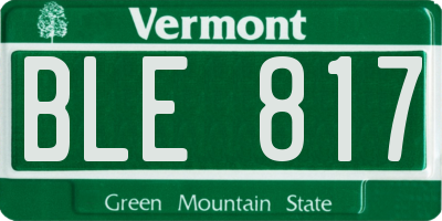 VT license plate BLE817