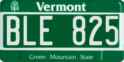 VT license plate BLE825