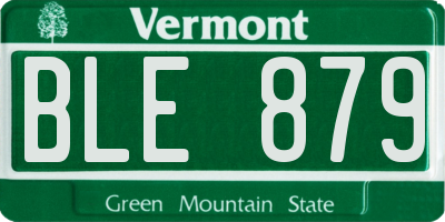 VT license plate BLE879