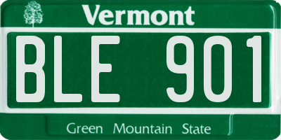 VT license plate BLE901