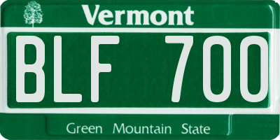 VT license plate BLF700