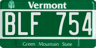 VT license plate BLF754